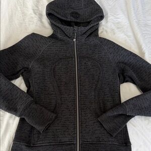 Lululemon Women's Black Hooded full zip sweatshirt